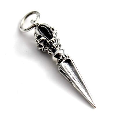 Tibetan Purpa Vajra Pile Silver 925 Pendant for Men Women