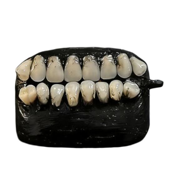 

3D Fake Teeth Earbud Case Compatible for AirPods 1/2/3/4 for AirPods Pro 1/2/3 Denture Wireless Earphone Charging Case Cover Protective Shell A чёрный