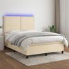 VidaXL Sommier à Lattes de Lit avec Matelas et LED, Lit Rembourré, Lit Double, Lit Adulte de Chambre à Coucher Intérieur, 3134802