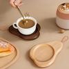 Holzbeständige Matte Tragbare Holzuntersetzer für Getränke Unterseite für Trinkbecher Teetassenuntersetzer für Kaffee Untertasse Tassenuntersetzer