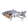 6Pcs Artificial Lures with Treble Hook Realistic Looking Bright Color Multi Jointed Swimbait Hard Lures Fishing Tackle
