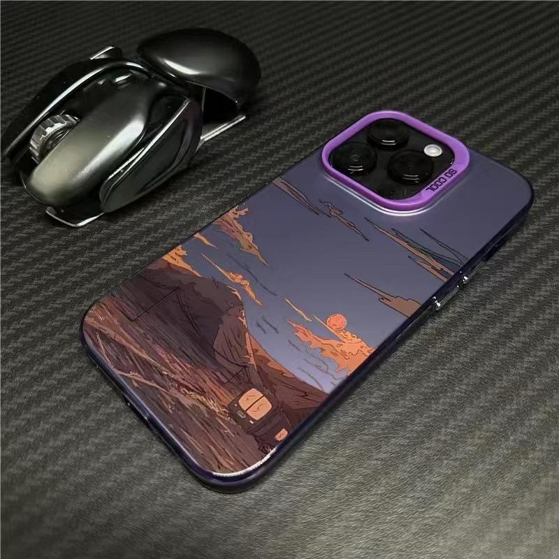 The New Sunset Is Suitable for Iphone17 Mobile Phone Case Apple 15promax/14 Anti-drop 13pro16 Europe and America 11xr.