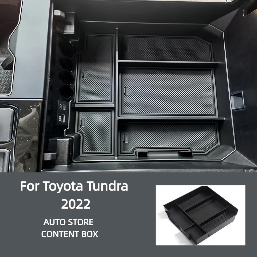 Suitable for Toyota 2022 Tundra Center Console Storage Box Tundra Dashboard Storage Box Partition Organizer