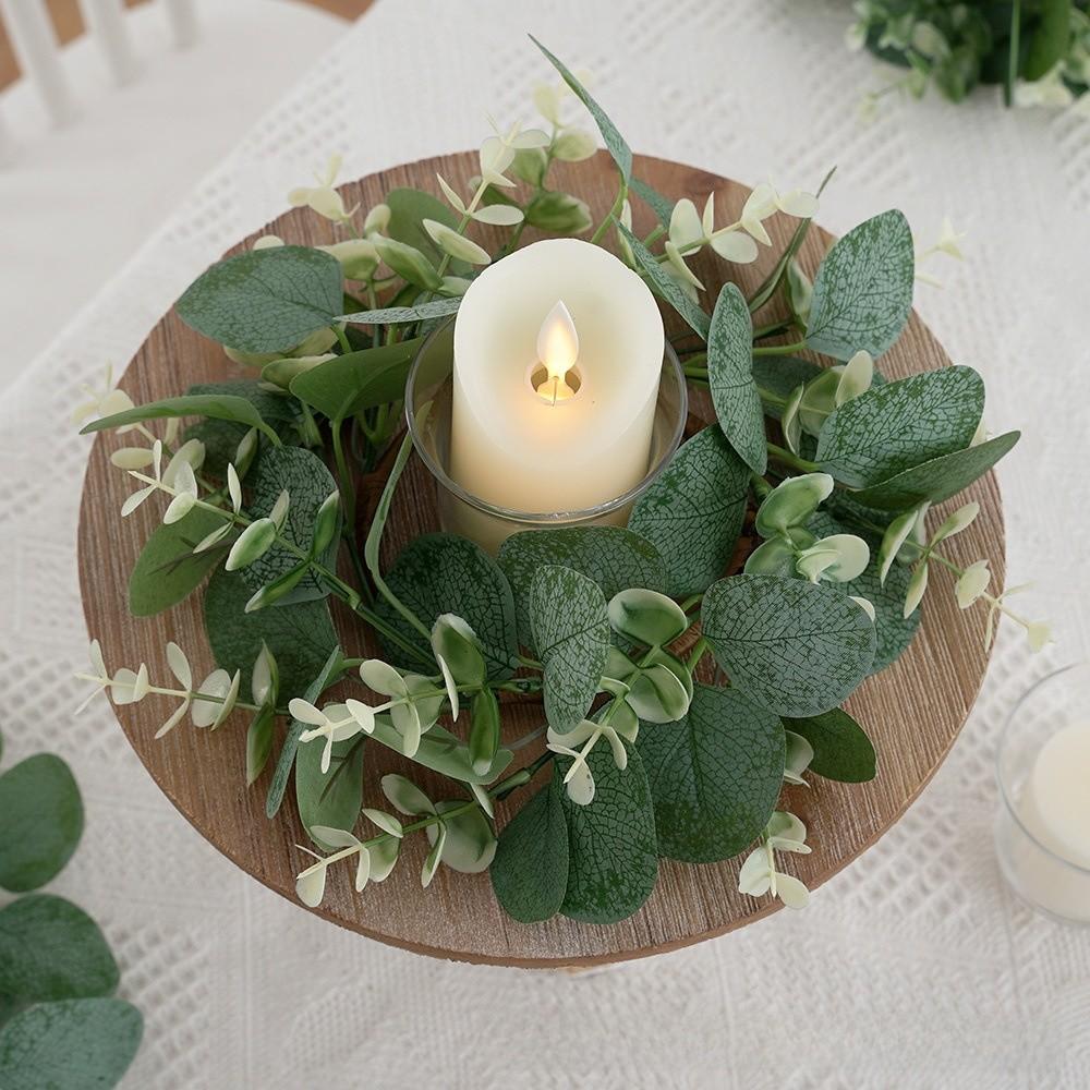 Eucalyptus Wreath Faux With Silk Screen Technique For Home And Outdoor Decor