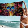 Crâne Horreur Sorcellerie Gothique Grandes Serviettes de Plage en Microfibre Serviette Sable Serviettes de Plage Serviette de Piscine pour Voyage Piscine Natation Yoga