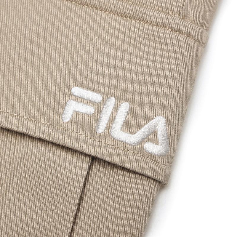 FILA Fleece Woven Casual Versatile Multi-Pocket Cargo Pants Women pants Beige F11W519801FBG