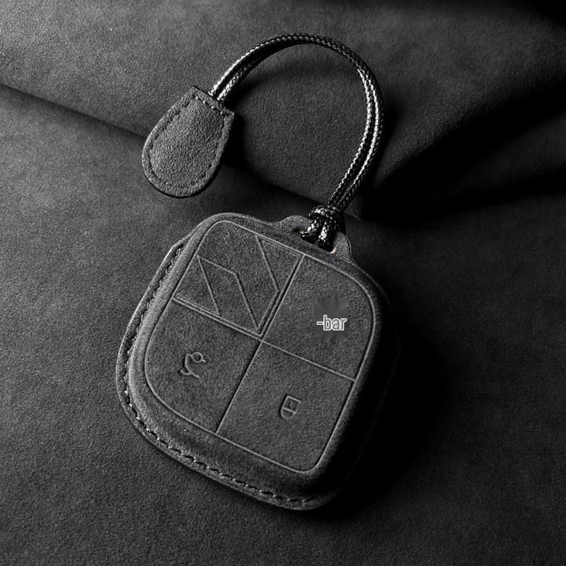 Lynk & Co 08 Pro Key Cover: Suede Protective Shell with Buckle for Interior Accessory Modification.