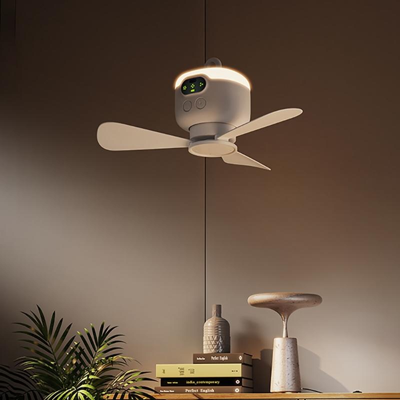 Rechargeable Ceiling Fan with Remote 4Speeds USB Ceiling Fan Hangings Fan for Camping Bed Camping Tent Canopys Cubicle