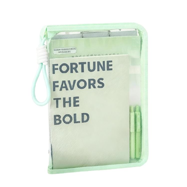 

Hardcover File Organiser Clipboard With Carrying Handle Portable Clear Document Case For Paper Document File Storage зелений