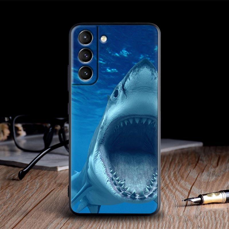 Ocean Whale Shark Swimming Case For Samsung Galaxy S24Ultra Funda S24 5G S22 S23 Ultra S20 S21 FE S10 Plus Soft Tpu Phone Cases