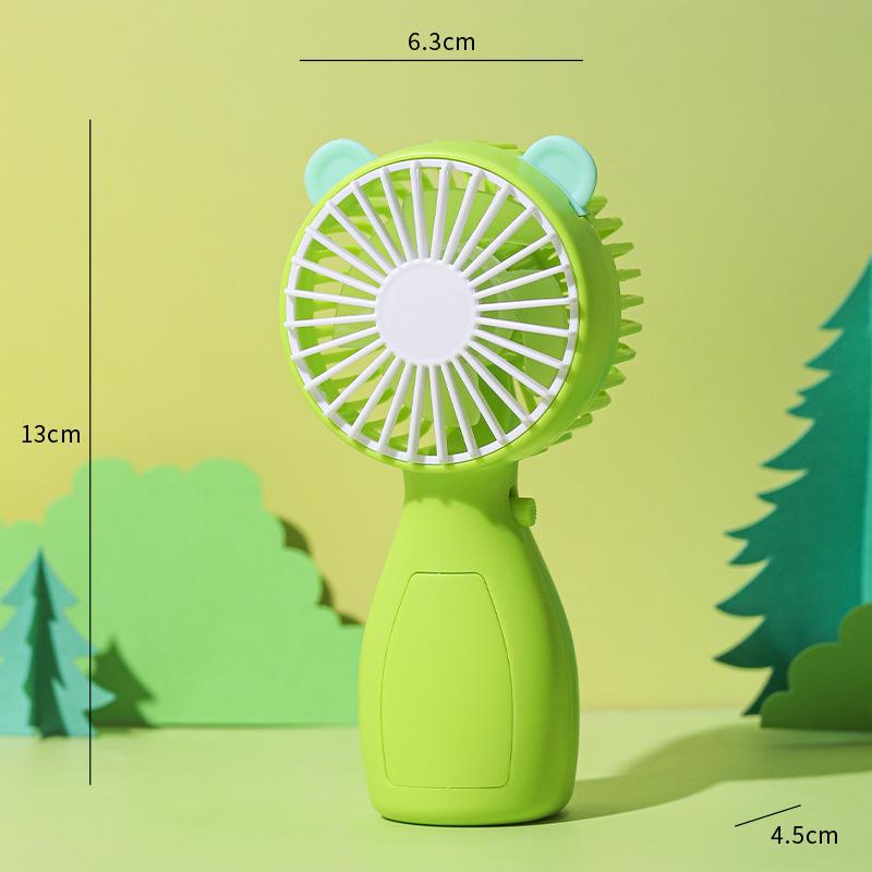 2025 New Hot-Selling Student Cartoon Handheld USB Fan with Large Lithium Battery and Lanyard
