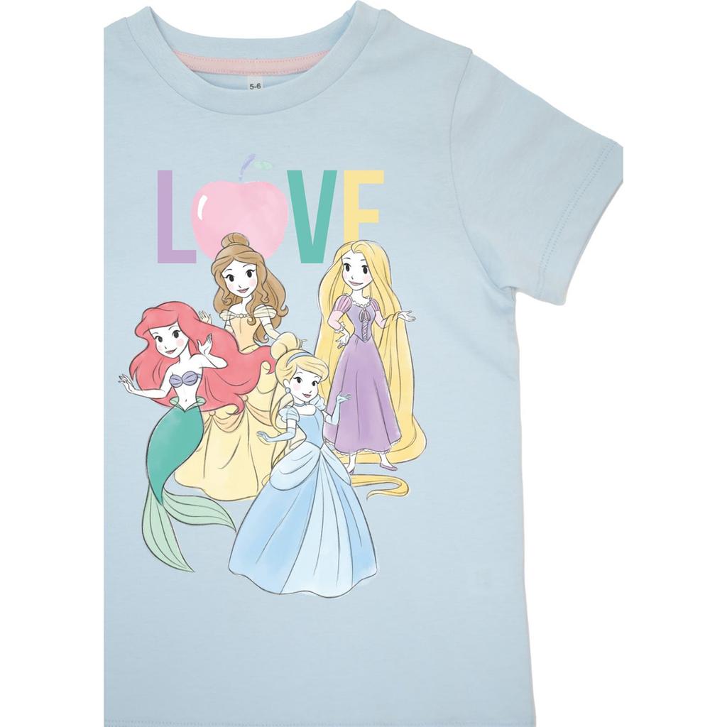 Disney Mädchen lieben Prinzessin AOP Kurzarm-Langpyjama-Set