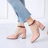 Comfy Elegant Woman Pumps Point Closed Toe Heels Buckle Ankle Strap Heeled Sandals Walking Wear for Work Dress Formal Casual