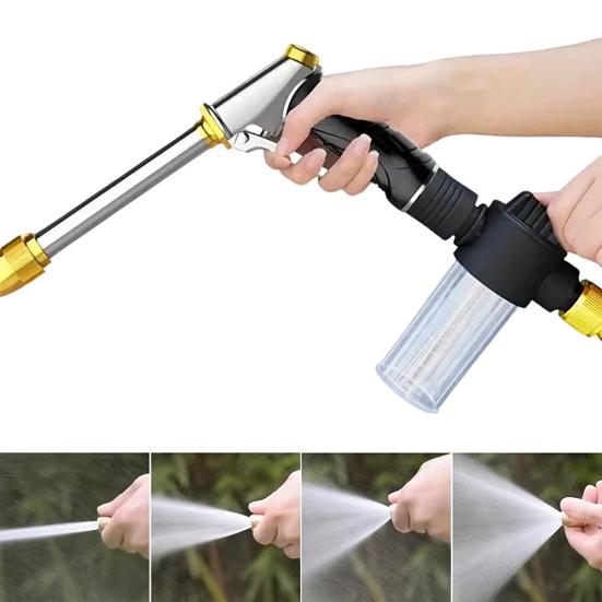 High-Pressure Washer with Soap Dispenser 3 Adjustable Spray Modes Water Sprayer Non-Slip Hose Nozzle