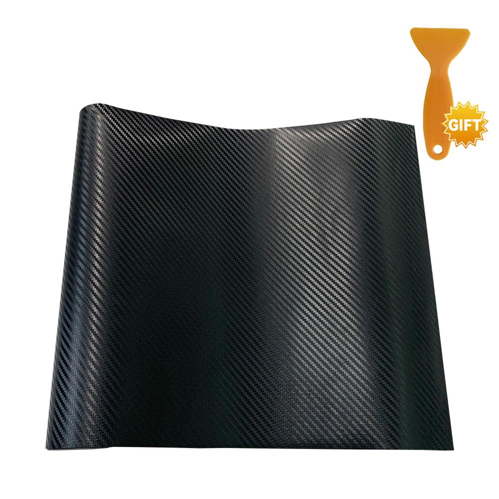 30x127cm Car 3D Carbon Fiber Vinyl Wrap Sticker with Scraper Waterproof Protection Film for Auto Exterior Change Color Stickers