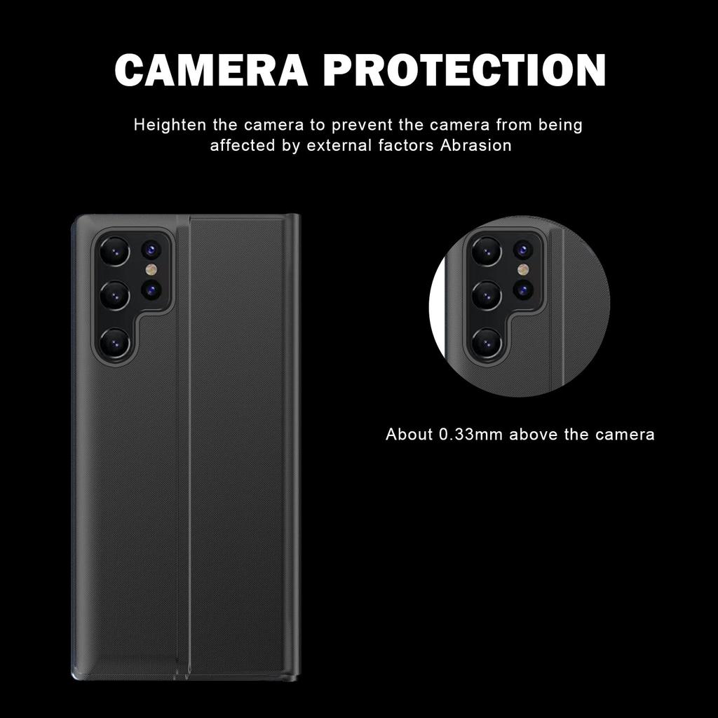 Geeignet für Samsung S25 Ultra Fensterhalterung Handyhülle S24 Klapphülle Smart Lederhülle Vollständig inklusive Schutzhülle