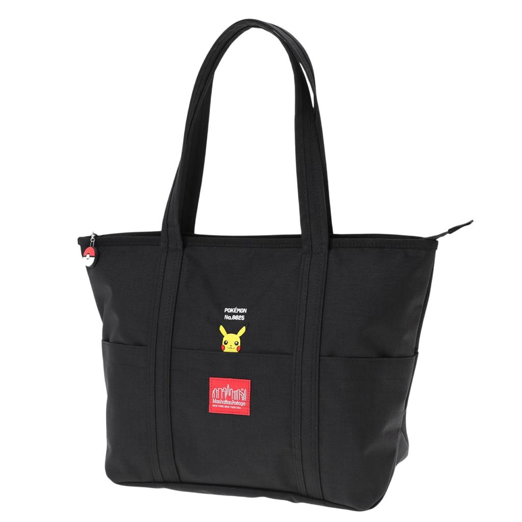 Genuine Tote Bag MP1336ZPIKACHU Tompkins Tote Bag Pokemon Pikachu Black [Manhattan Portage] [Official]