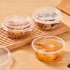 100Pcs 150ml 250ml 300ml Pudding Cups Disposable Packing Box with Lids Plastic Boxes Ice-Cream Dessert Picnic Party Packing