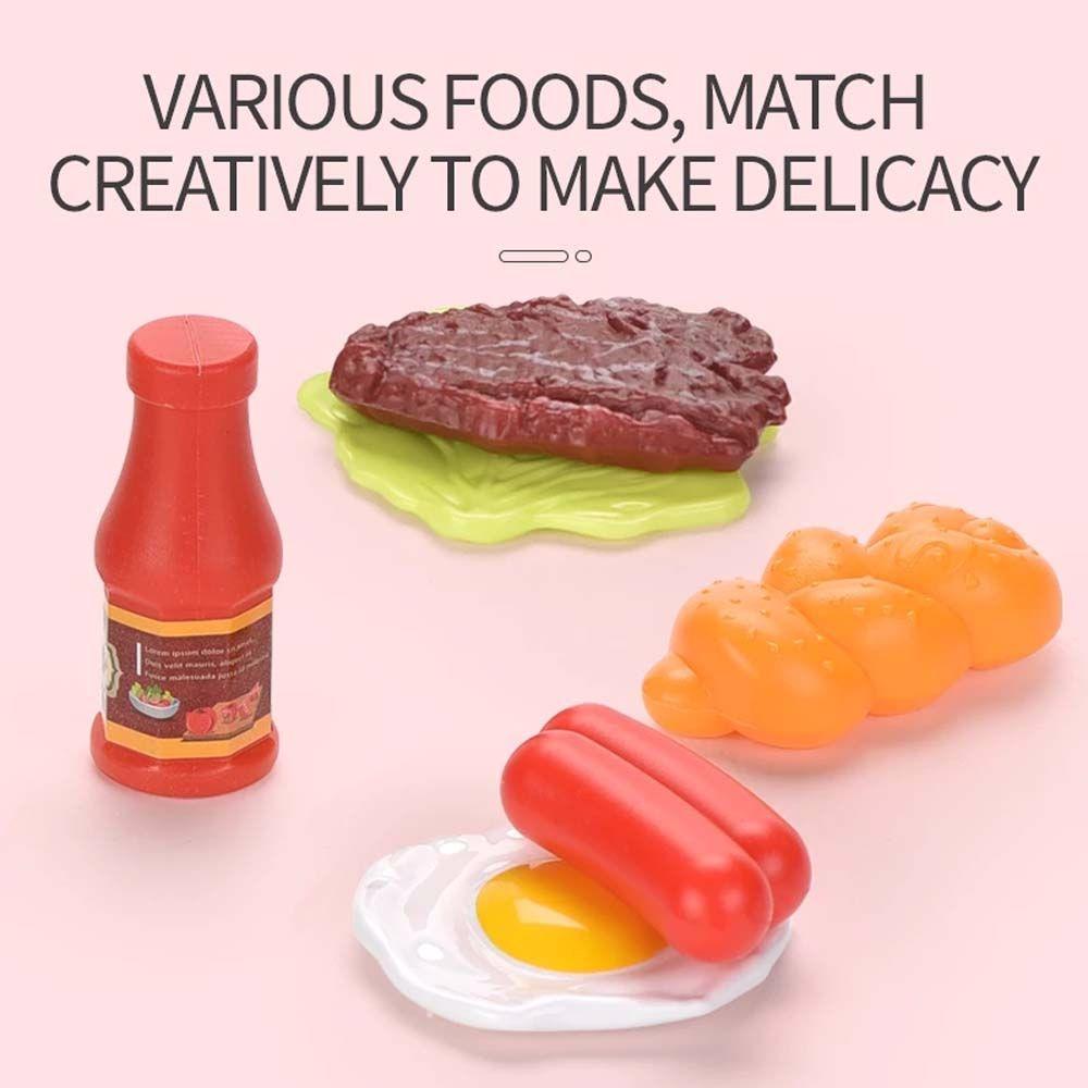 Cooking Play Play Kitchen Toy Set Children Pretend Play Kitchen Simulation Food Miniature Kitchen