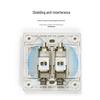 Qiuye Yuan Cat6 Shielded Dual-Port Network Wall Plate