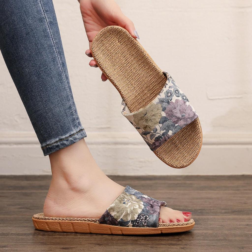 Lightweight Non-slip Indoor Burlap Sandals for Couples