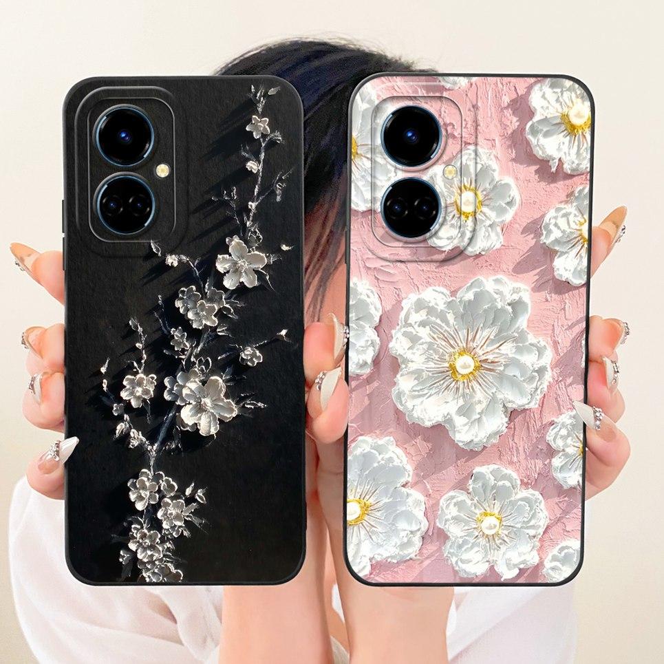 For Tecno Camon 19 Pro 19 Neo Camon19 CH6i CH6i Phone Case Bow Pattern Flower Butterfly Girly Back Cover Silicone Soft Casing