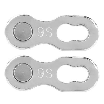 1 Coppia Connettore Maglia Catena Bicicletta da Corsa Giunti Mountain Bike Catena 9 Velocità(Argento)