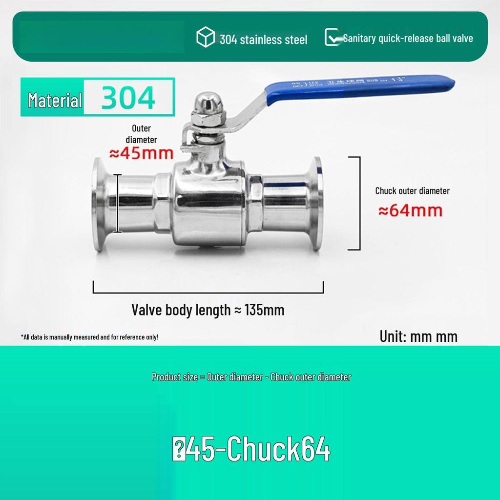 304/316 Stainless Steel Sanitary Quick Connect Ball Valve with Clamp
