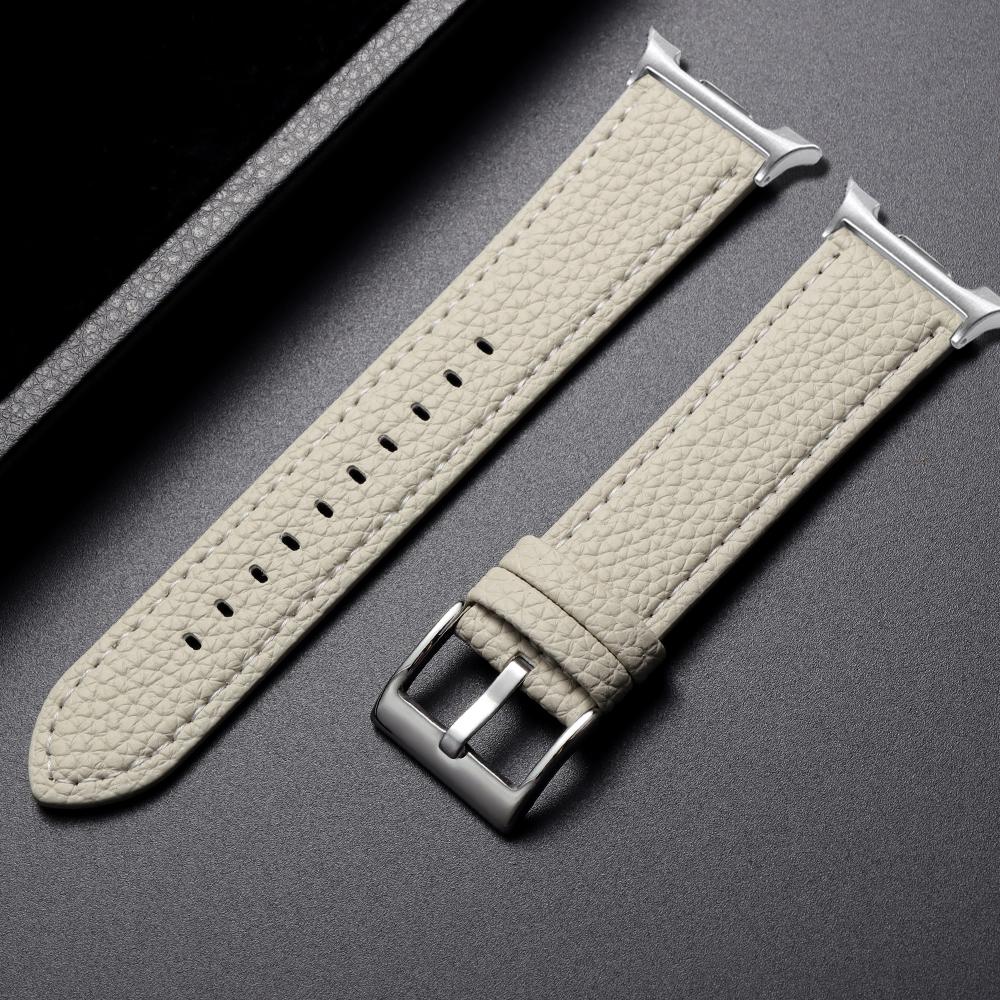 New Lychee Pattern Leather Watch Strap for Samsung Galaxy Watch 8 Classic 46mm 40mm 44mm Watch Band Business Smartwatch Bracelet