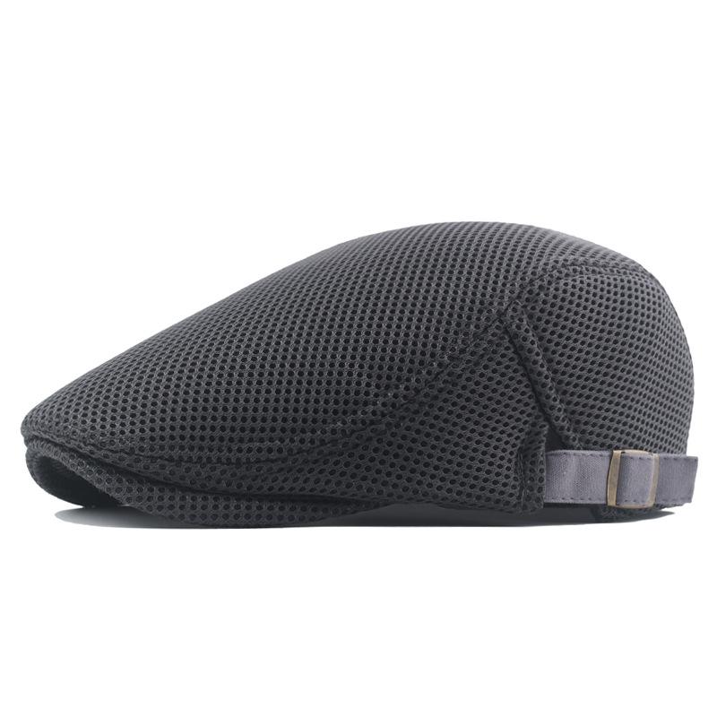 Berretto estivo in rete traforata berretto traspirante versione coreana da donna cappello da sole alla moda cappello forward da uomo tinta unita