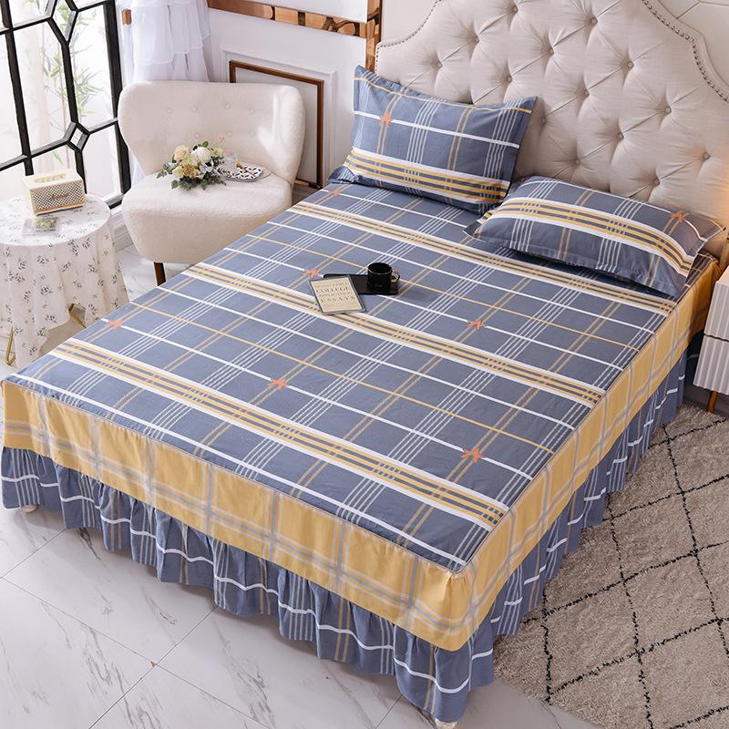 Home New Product Cotton Bed Skirt Mattress Cover Protective Cover Bedspread Cotton Single Double Single Bed Skirt