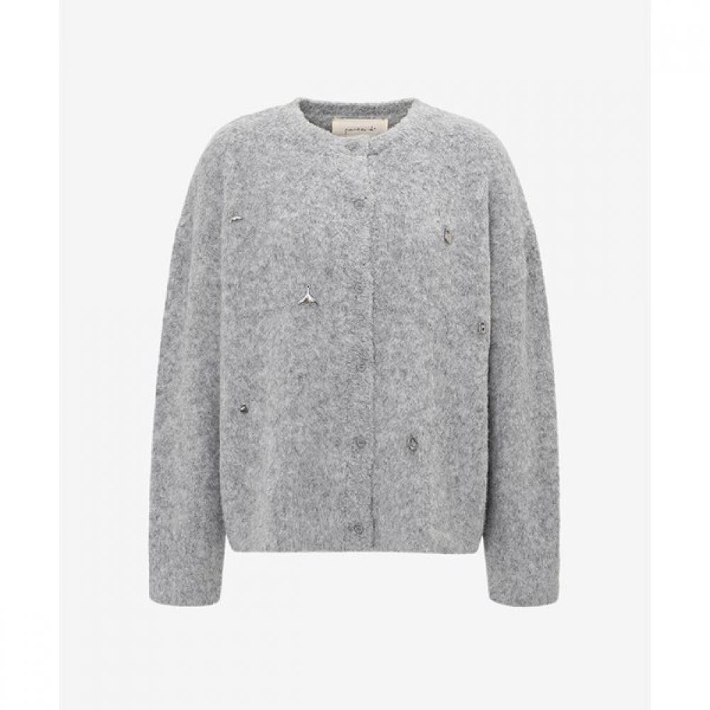 2nd Skin Boucle Cardigan Fw3200 light gray/FREE