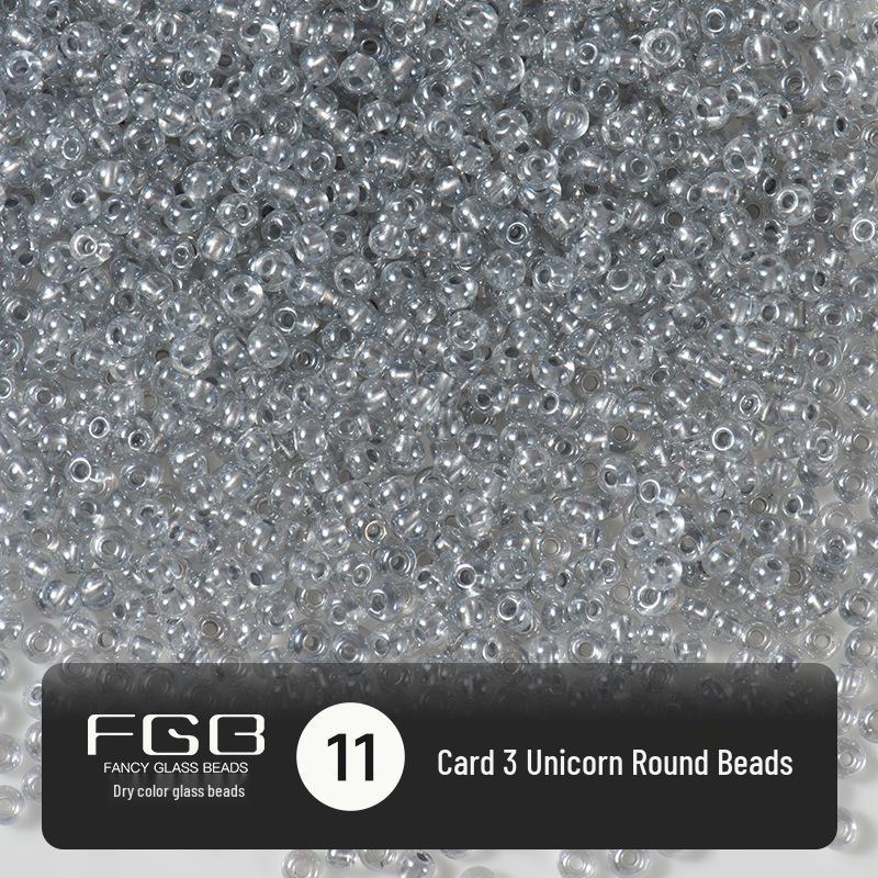 

FGB Multicolor 3mm Dyed Core Unicorn Glass Seed Beads for DIY Jewelry and Bracelets 30g (approx. 1000 beads)
