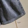 Women's High-Waisted Rolled-Up Denim Shorts - Summer 2022 Collection