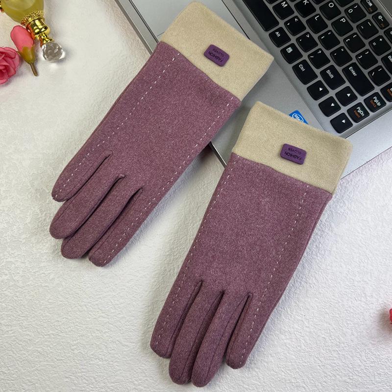 Men's Winter Touchscreen Leather Gloves - Fleece Lined, Thick, Warm, Windproof, Non-Slip for Outdoor Cycling
