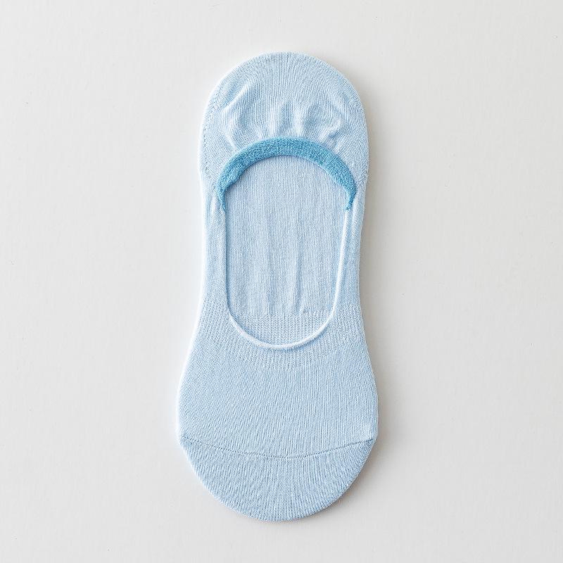 Kadın Nefes Alabilen Pamuk Görünmez Çoraplar - Düz Renk, Ter Emici, Kaymaz, Rahat, İlkbahar ve Yaz için Her Şeye Uygun