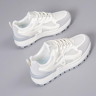 Spring Platform Dad Shoes Student Running Mesh Sports Shoes Soft Sole Non-slip Casual Shoes Women