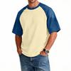 Men's Casual Lightweight Waffle Knit Raglan Short Sleeve Crew Neck Shirt Loose Fit Big Size Top for Everyday Wear