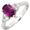 NON BRAND - Pink Sapphire 1.029ct diamondRing Ring K18WG/sapphire #11(JP Size) Array