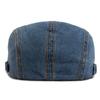 Boina Unisex Vintage Lavada Denim Color Block - Primavera/Otoño Gorra Plana Casual