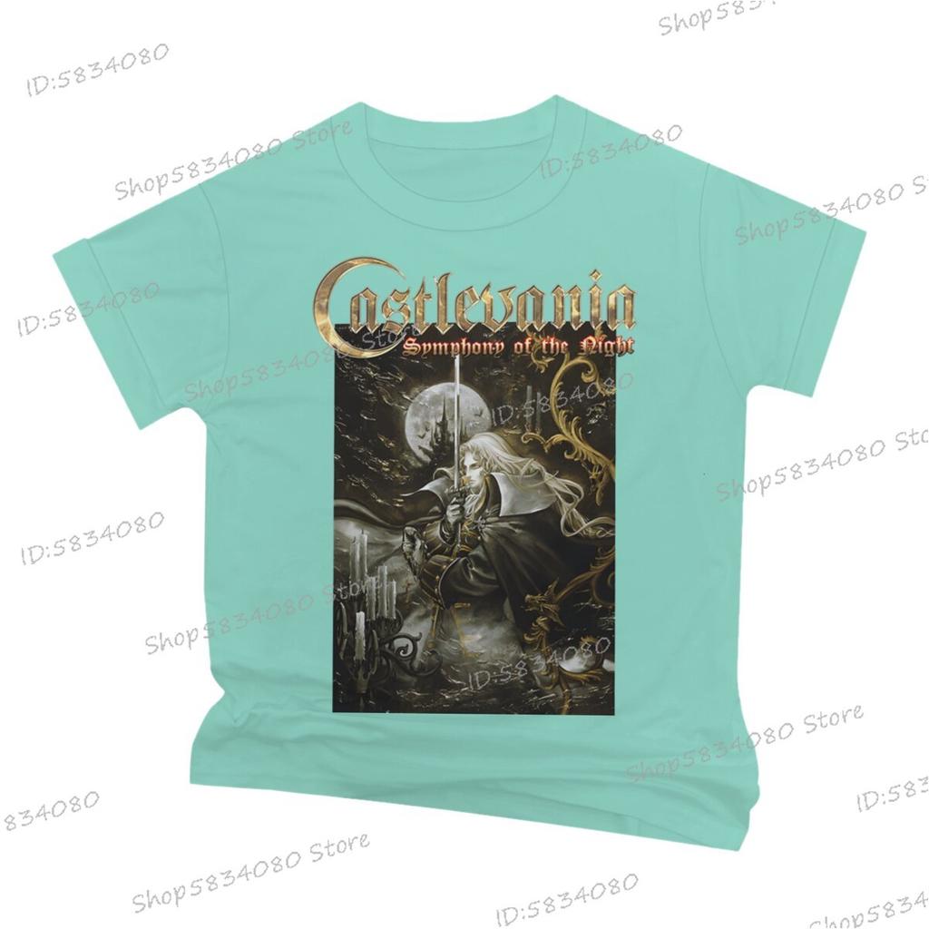 Fashion Castlevania Unisexs Street Cool TShirt Vintage Symphony of The Night T Shirt for Unisex Anime Castlevania Classic Tops
