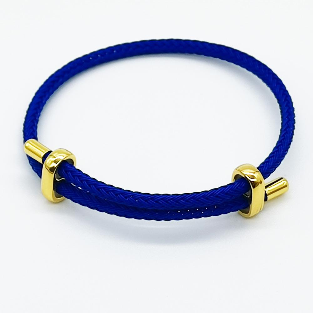 5 ks Módní dvojitý pletený náramek pro muže a ženy, nerezová ocel, nastavitelný, pár, milánský provázkový náramek, DIY šperkový doplněk