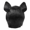 Black Cat Mask Halloween Carnival Latex Flower Cat Hood Mask Cat Head Mask Cute Cat Dress Up Headgear