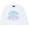 We11Done Autumn Winter Cat Print Long Sleeve T-Shirt Unisex Tops White WD-TT3-25-745-U-WH