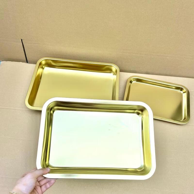 Plateau rectangulaire doré en acier inoxydable 304 UOSUU OSU