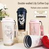 Shangqi Portable Stainless Steel Insulated Coffee Mug with Straw
