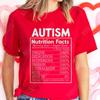 Female Clothing Autism Nutrition Shirt for Women Autism Awareness Month T-shirts Autism Quote Summer Tees Acceptance Y2k Tops