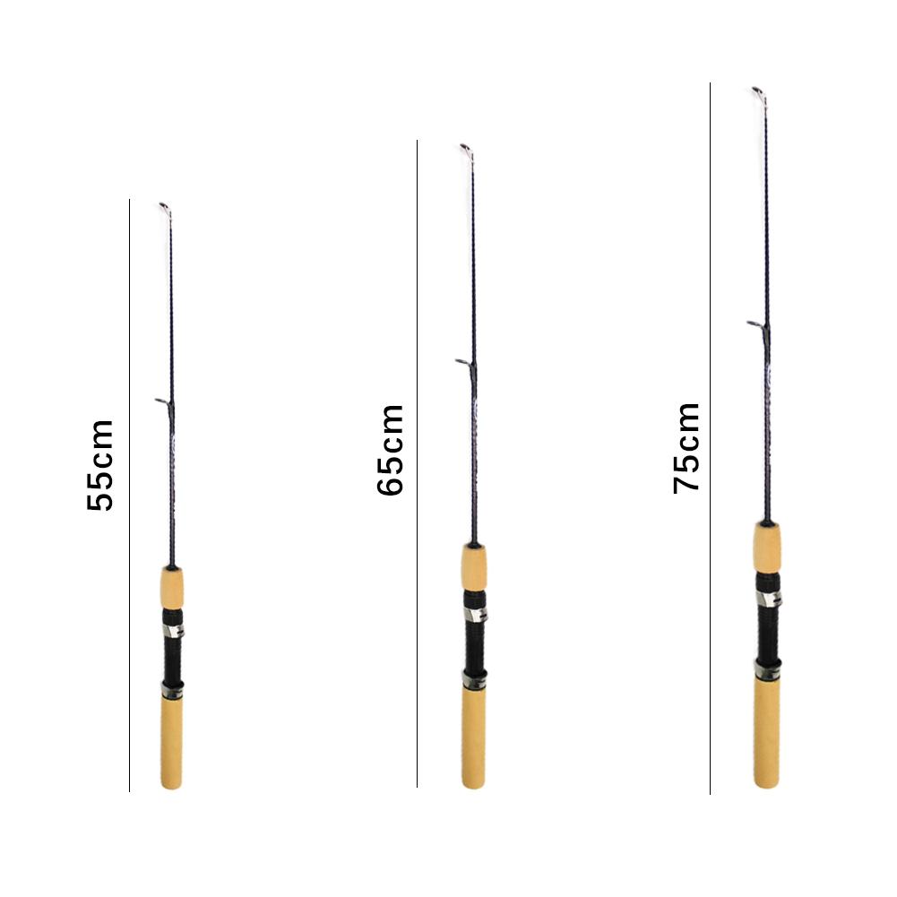 NEW Ice Fishing Rod (3 Sections) Without Reel 55/65/75cm Winter Shrimp Rod Lure Fishing Rod Ice Fishing Pole Fishing Accessories