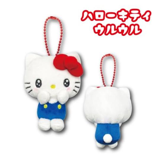 Hatayama Shoji Sanrio Mini Mascot Face Hello Kitty Uruuru Plush Mascot Ball Chain Keychain Character Goods 10cm in length 632303825 Size Approx.