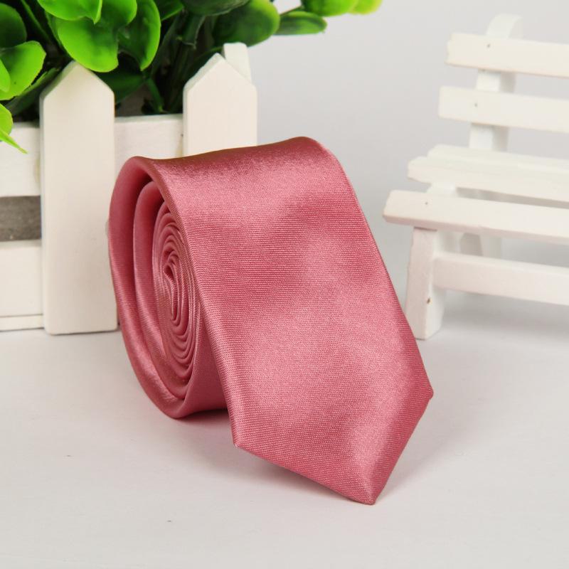 Casual Korean Style Narrow 5cm Solid Color Tie for Men